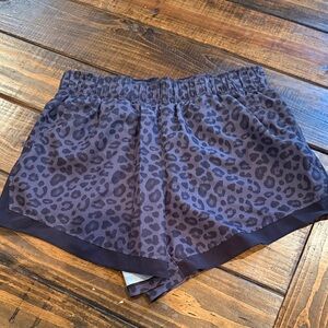 Athletic Works Black Leopard Print Women's Shorts. Pockets. Large. Great shape!